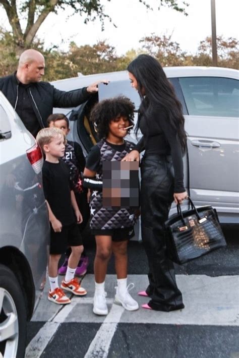 kim kardashian scolds son saint 7 as he swears at paparazzi again metro news