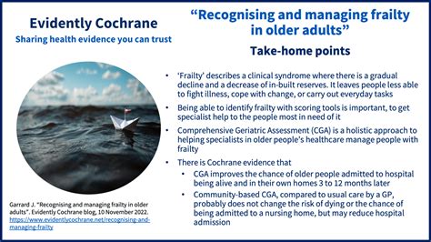 Recognising And Managing Frailty In Older Adults Evidently Cochrane