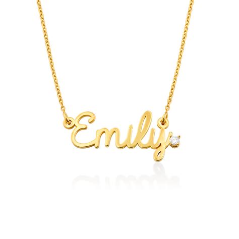 Name Necklace In Gold Plating Myka Formerly My Name Necklace