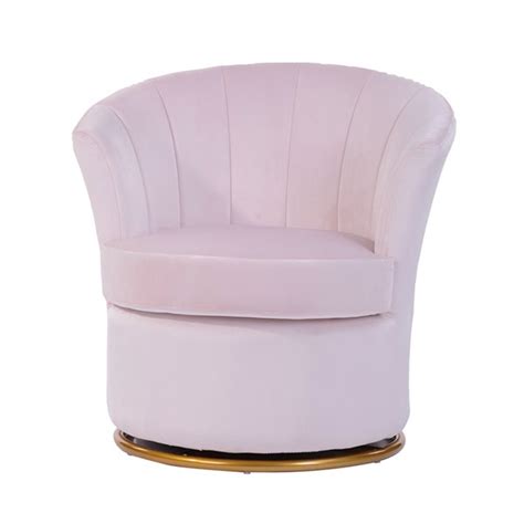 Homycasa Peony Modern Pink Velvet Accent Chair 0000800014860 Rona