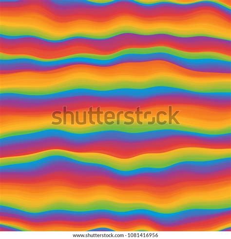 Hippie Psychedelic Vivid Rainbow Background Iridescent Stock Vector