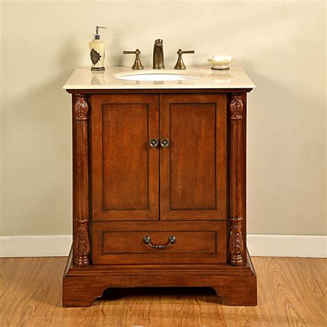 32 Inch Single Sink Bathroom Vanity In Walnut Uvsr0270cm32