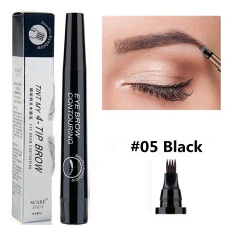 5 Colors Eyebrow Pen Waterproof 4 Fork Tip Eyebrow Tattoo Pencil