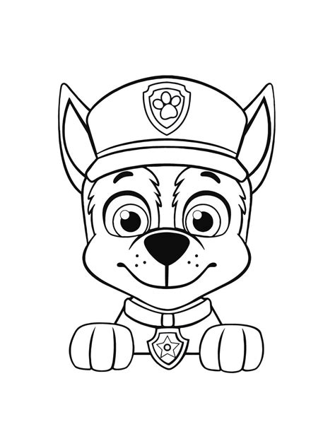 Cute Chase Coloring Page Download Print Or Color Online For Free