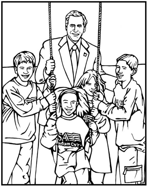 Burning bush printable bible coloring pages. George W Bush Coloring Page | Purple Kitty