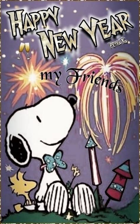 Pin By Sue Uhlar Patella On Christmas Snoopy Happy New Year Snoopy