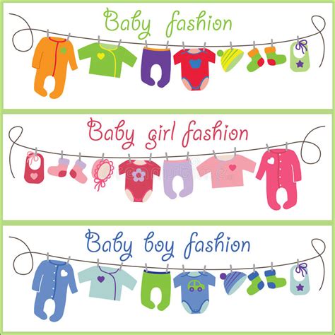 Cute Cartoon Baby Set Baby Fashion Stock Vector Illustration Of Boys