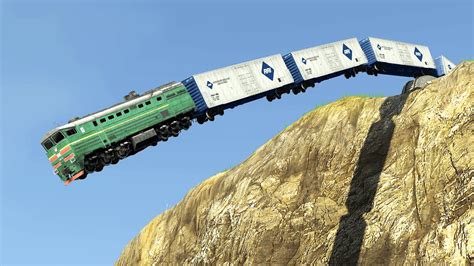 Trains Vs Cliff Beamngdrive Youtube