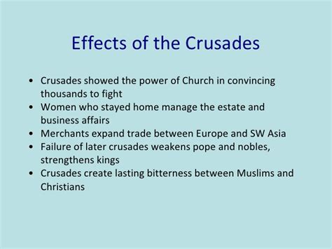 Human movement spreads knowledge, goods, and disease. Crusades And Changes In Medieval Society