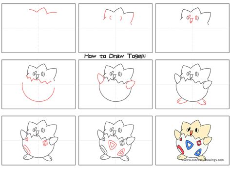 How To Draw Togepi Step By Step Cute Easy Drawings Cute Easy Drawings Easy Drawings Drawings