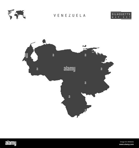 Venezuela Blank Vector Map Isolated On White Background High Detailed
