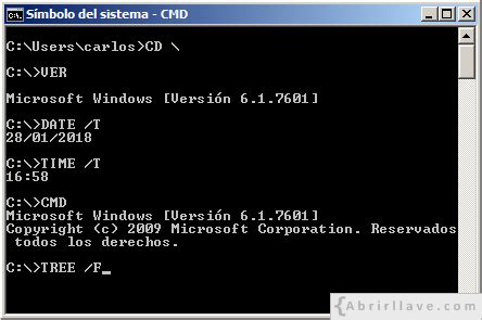 Comandos CMD MS DOS En Windows Tutorial De CMD Abrirllave Com