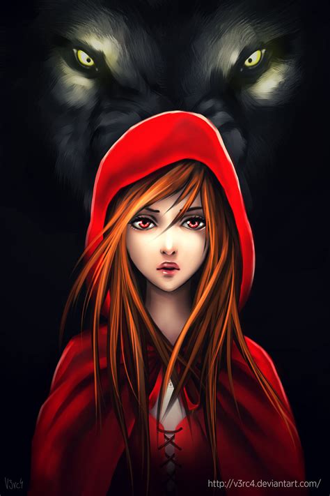 Little Red Riding Hood Fable Big Bad Wolf Art Beautiful