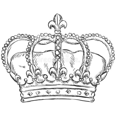 Vector Sketch Illustration Royal Crown Stock Vector Illustration Of