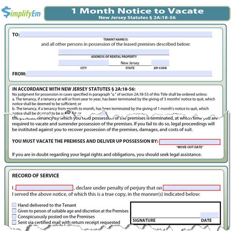 In the state of texas, if tenants hold over, or stay in the rental unit after the rental term has expired, then the landlord must give tenants notice before evicting them. New Jersey Notice to Vacate