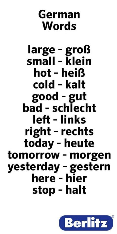 Most Common 1000 German Words Letter Words Unleashed