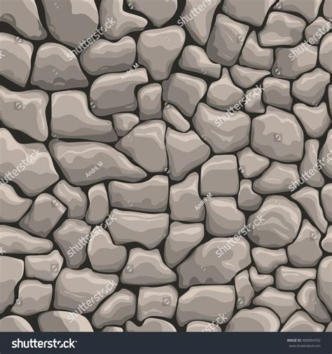 Rock Stone Wall Seamless Texture Stonewall Stock Vector Royalty Free