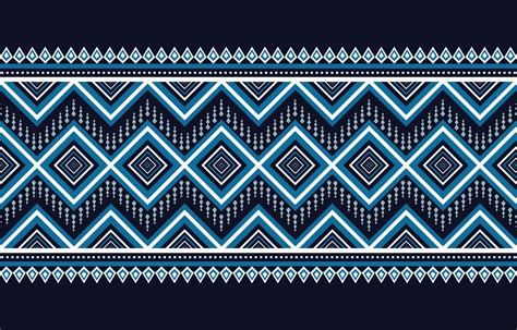 Tribal Pattern Navy Blue And White Traditional Textiles Abstract Ethnic