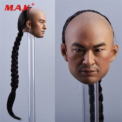 Buy 16 Scale Male Head Carved Chinese Actor Ma Jingtao Head Sculpt With Braid