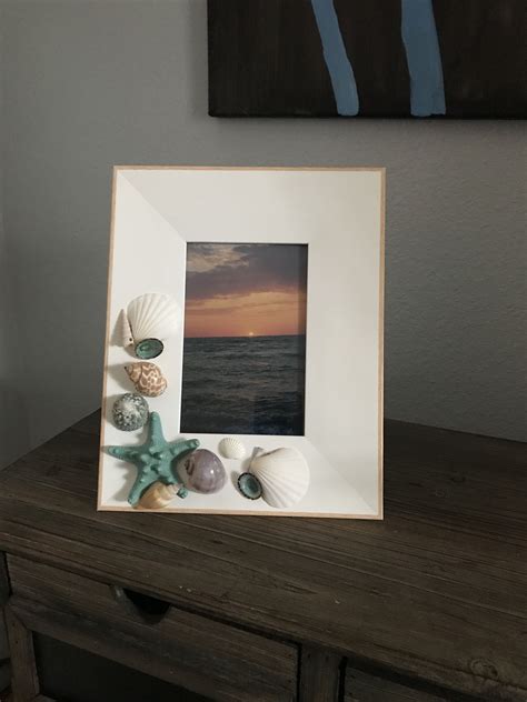 Seashell Picture frame 4x6 | Seashell picture frames, Beach picture frames, Picture frames