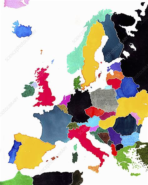 Map Of Europe Illustration Stock Image C0400453 Science Photo