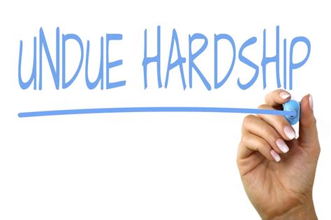Undue Hardship Handwriting Image