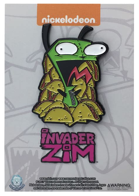 Sep188249 Invader Zim Gir Taco Overload Pin Previews World