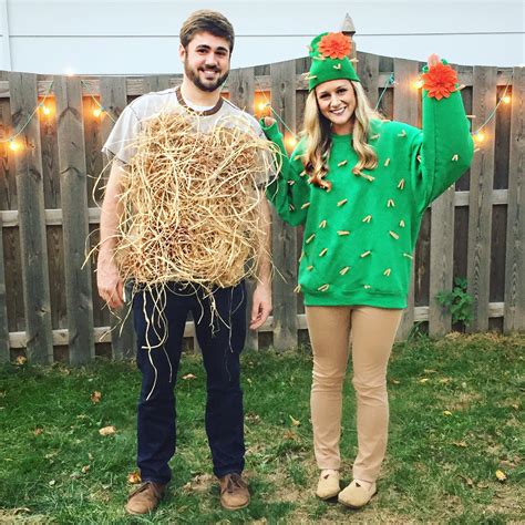 Haven't you always wanted to be a part of your succulent collection? DIY Halloween Costume cactus and tumbleweed | Cactus costume diy, Cactus costume, Easy halloween ...