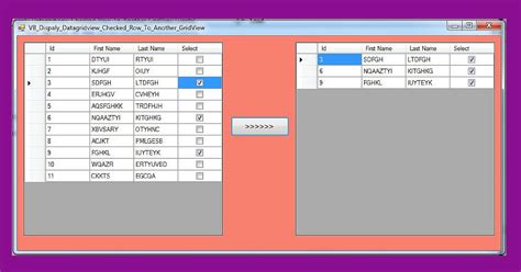 VB NET How To Display DataGridView Row Checked Cell In Another DataGridView Using VB NET