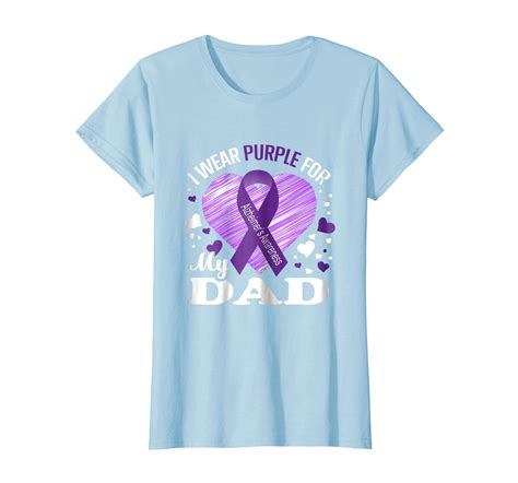 I Wear Purple For My Dad Alzheimers Awareness T Shirts Ln Lntee