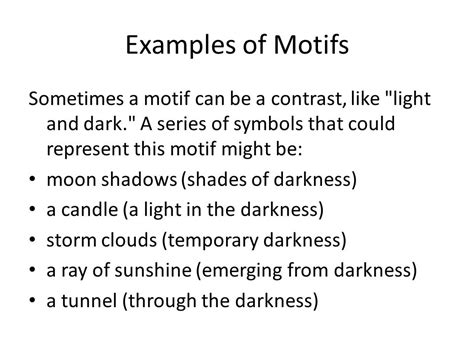 Motif Examples In Literature