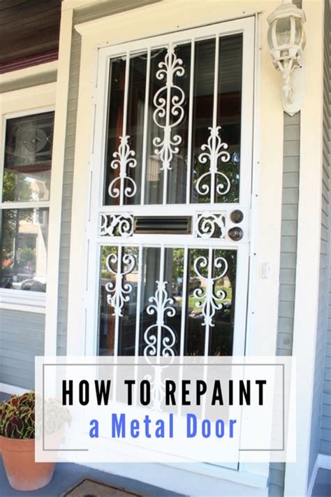Whichever you use, allow paint to go on to about 2mm of. How to Repaint a Metal Storm Door - Pretty Handy Girl