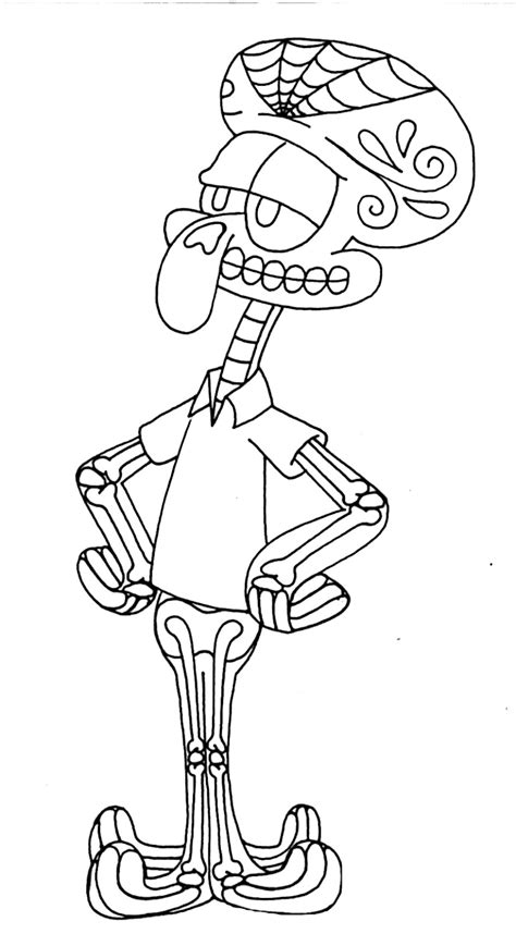 Yucca Flats Nm Wenchkins Coloring Pages Skele Squidward