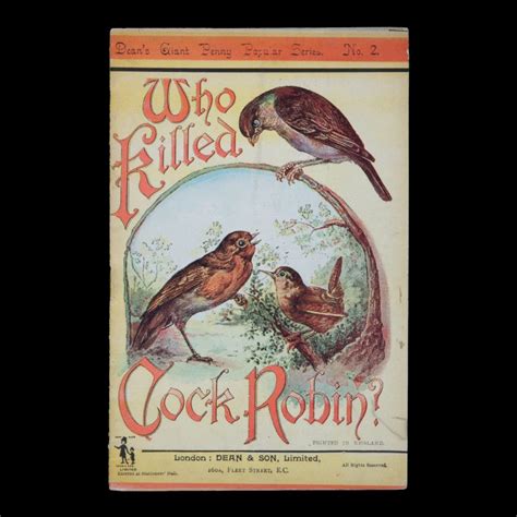 Who Killed Cock Robin By Dean And Son Douglas Stewart Fine Books