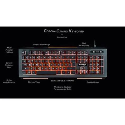 Cosmic Byte Cb Gk 02 Rgb Wired Gaming Keyboard At Rs 1099 Gaming