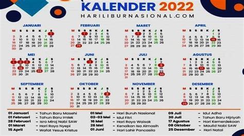 Ini Jadwal Lengkap Kalender Januari 2022 Mulai Peringatan Hari Besar