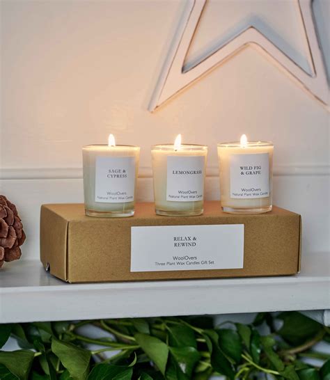 Relax And Rewind Boxed Votive Candle Set Woolovers Uk