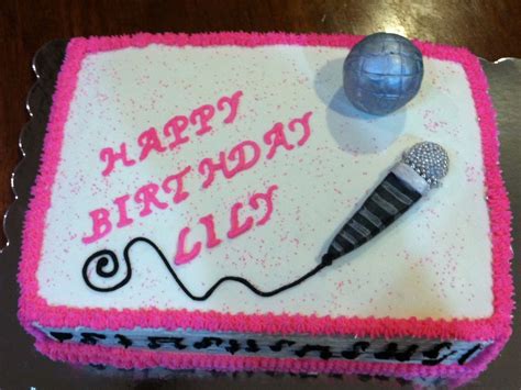 Dance Party Cake With Microphone And Disco Ball Cupcake Birthday Cake