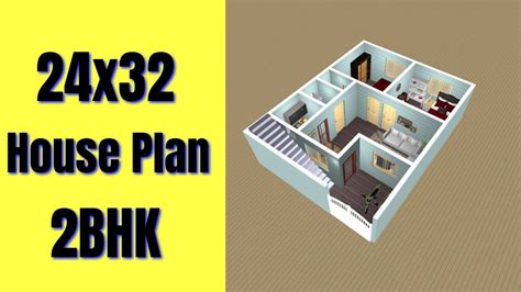 24x32 House Plan 2bhk 2 Bedrooms House Design 600 Sft Ghar Ka Naksha 3d Home Design