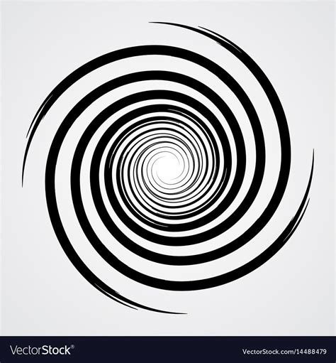 Black Spiral Swirl Circle Vector Image On Vectorstock Spiral Tattoos