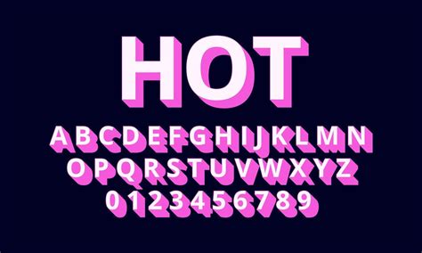 Hot Font Alphabet 2133711 Vector Art At Vecteezy