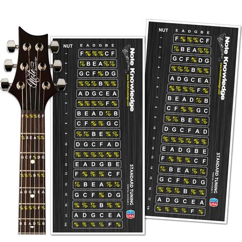 Buy Guitar Fretboard Note Map Decals Stickers For Learning And Practicing Notes Chords And