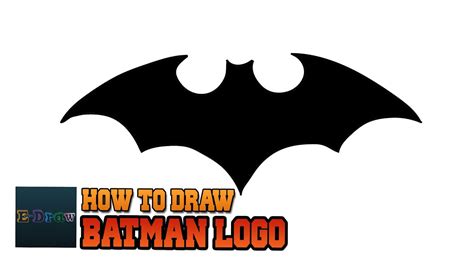 How To Draw Batman Logo Easy Step By Step For Kids Part 4 Batman