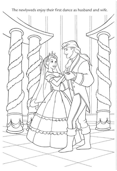 Belles Wedding Disney Coloring Pages Disney Princess Coloring Pages