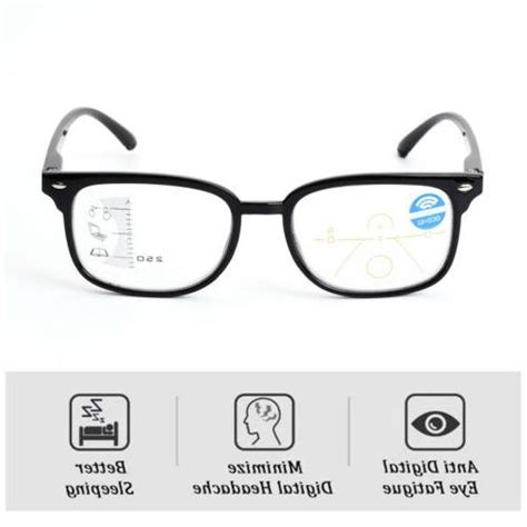 Retro Multifocal Progressive Reading Glasses Blue Light Blocking