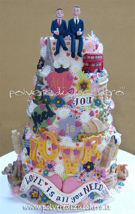 gay wedding cake decorated cake by paola cakesdecor