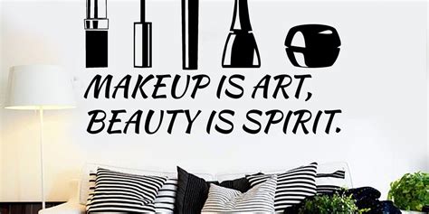 vinyl wall decal beauty salon quote cosmetics makeup stickers unique g — wallstickers4you