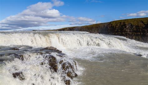 Iceland Waterfall Gullfoss Closeup 4k Ultra Hd Wallpaper Background