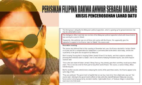 Info 4 The Truth Perisikan Filipina Sahkan Anwar Dalang Pencerobohan