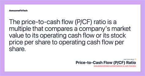 Price To Cash Flow P CF Ratio AwesomeFinTech Blog